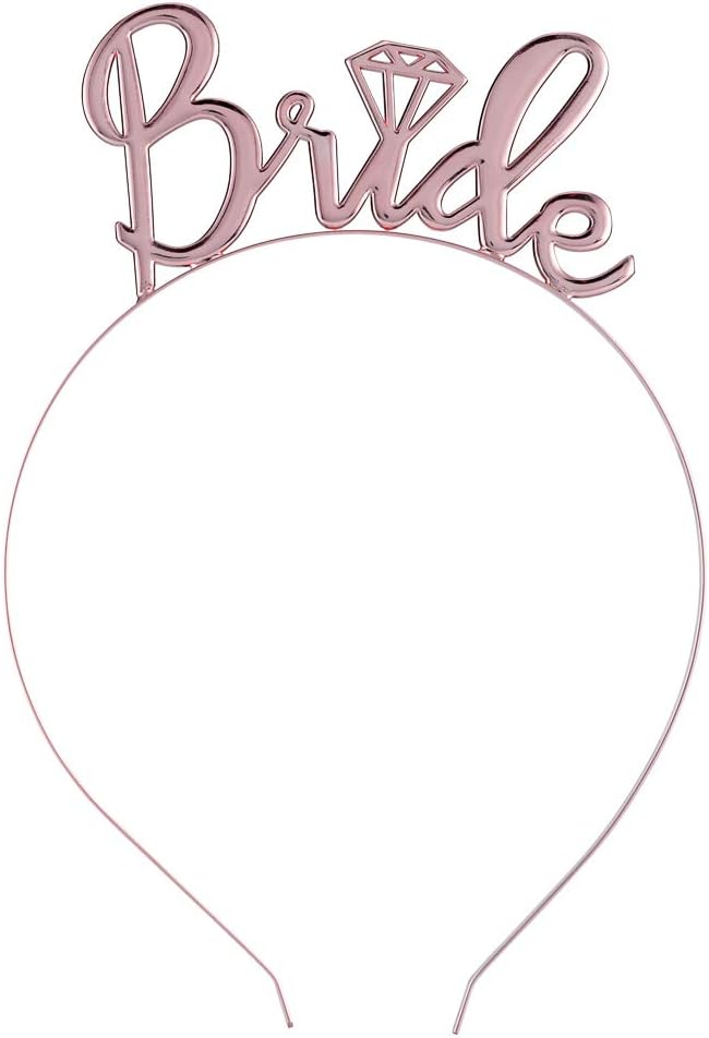 Rose Gold Crown, Sash, and Veil Set - Elegant Bride-to-Be Accessories for Bachelorette Parties, Bridal Showers, and Weddings - Stylish, Comfortable, and Perfect for Celebrating the Bride in Style