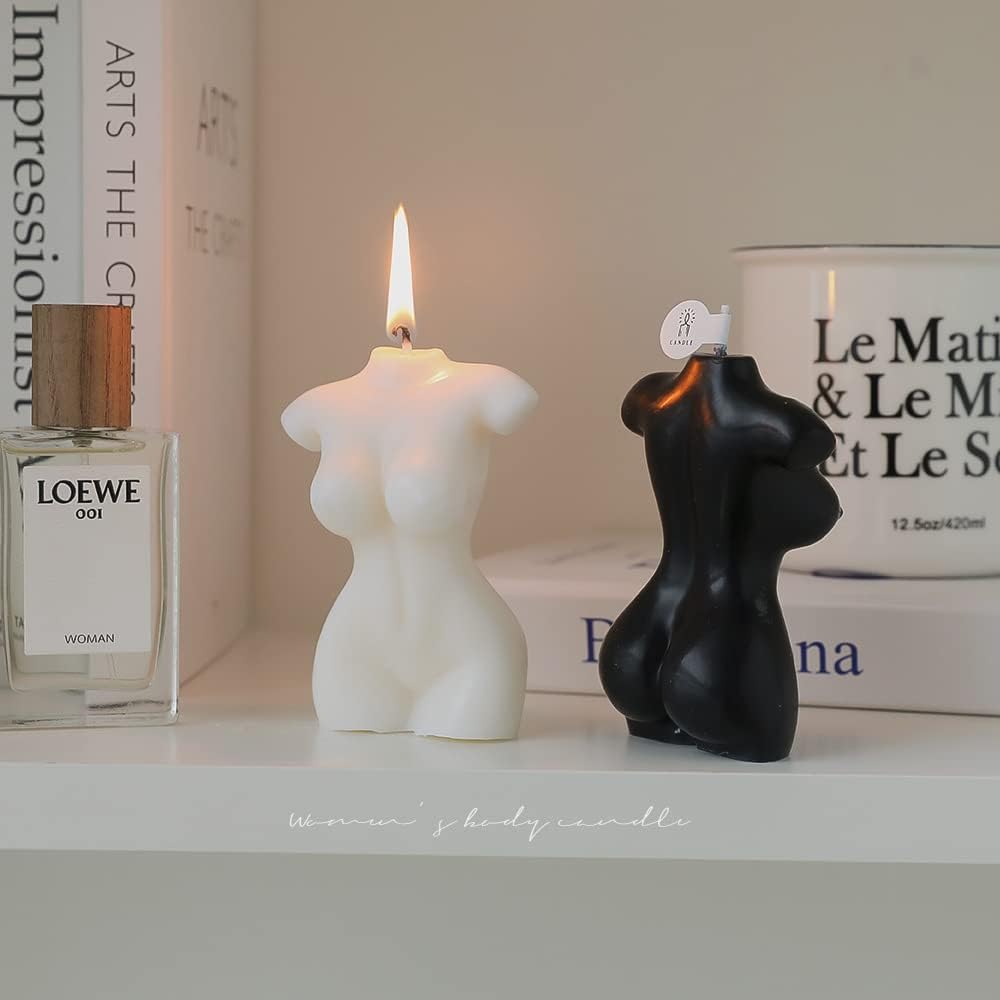 Handmade White Venus Female Body Soy Candle - Premium Natural Soy Wax, Clean Burn, and Long-Lasting Fragrance - Eco-Friendly Aromatherapy Candle in Elegant Venus Figure Design - Perfect for Modern Home Décor, Relaxation, and Gift Giving