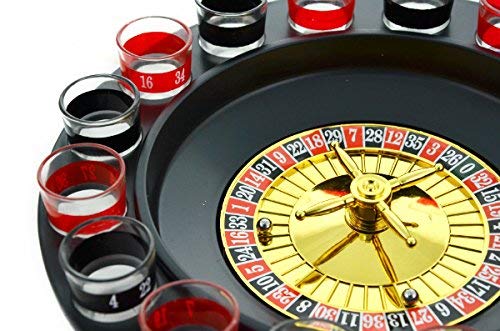 Drinking roulette wheel game – fun party drinking game set with spinning wheel, shot glasses, and playing cards, perfect for adult gatherings, game nights, and celebrations, adds excitement to any party.