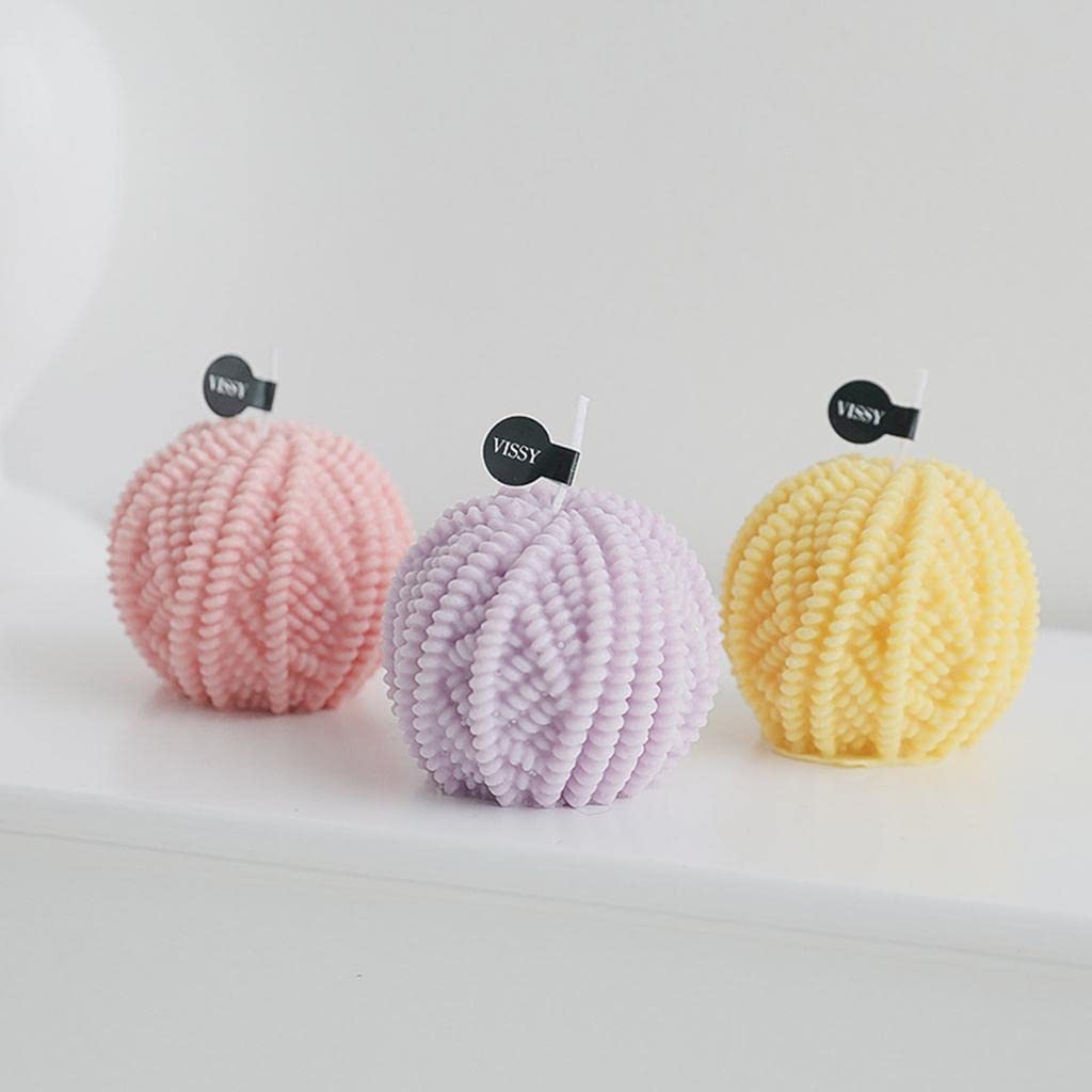 Handmade White Ball Soy Candle - Elegant and Eco-Friendly Decorative Candle with Clean Burn - Perfect for Home Decor, Relaxation, and Gift Giving