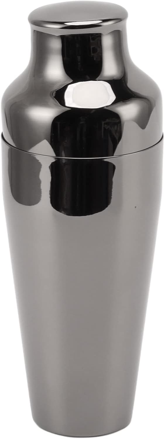 Black Cocktail Shaker - Premium Stainless Steel Shaker with Sleek Matte Black Finish - 3-Piece Set for Mixing Cocktails, Martini, and More - Durable, Leakproof, Ideal for Home Bars and Professional Use