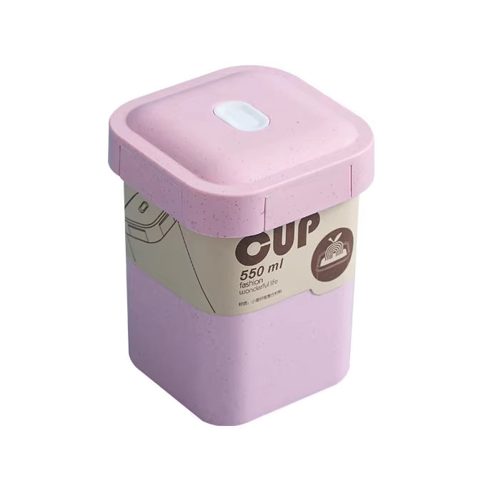 Wheat Straw Bio Degradable Edo Friendly Soup Cups with spoon 550ml