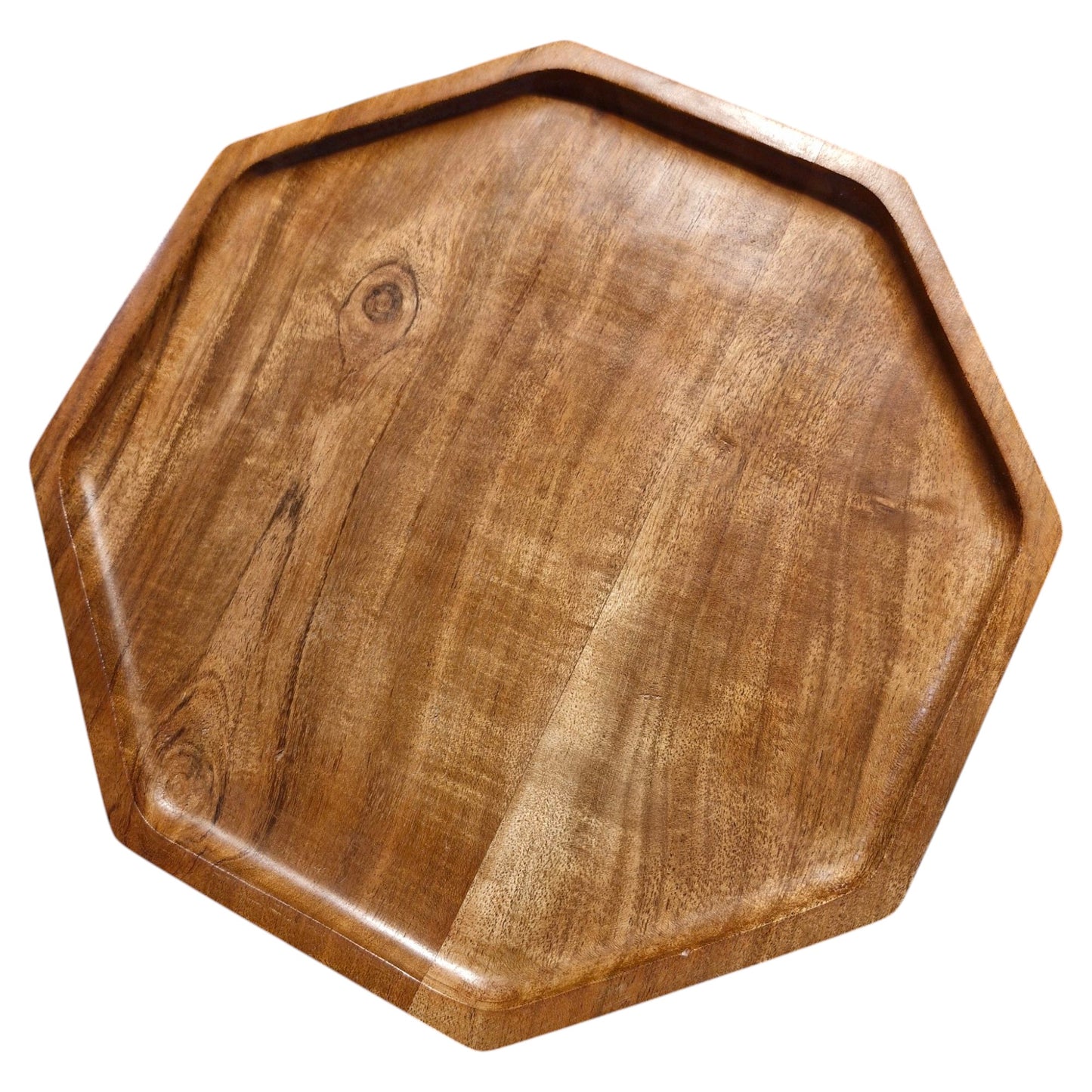 Modern Timber Wooden Octagon Charger Plate - Handcrafted Elegance for Dining Decor - Unique Geometric Design, Perfect for Special Occasions, Weddings, and Everyday Use - Durable, Eco-Friendly Wooden Plate for a Sophisticated Table Setting