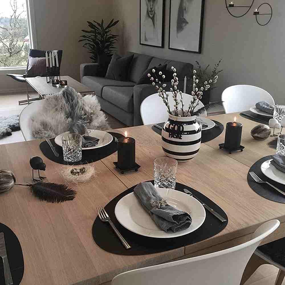 Nordic Style Table Decoration - Irregular Triangle Coaster for Cups - Leather Dining Placemats for Stylish, Minimalist Home Decor - Perfect for Dining Tables, Tea Sets, and Everyday Use