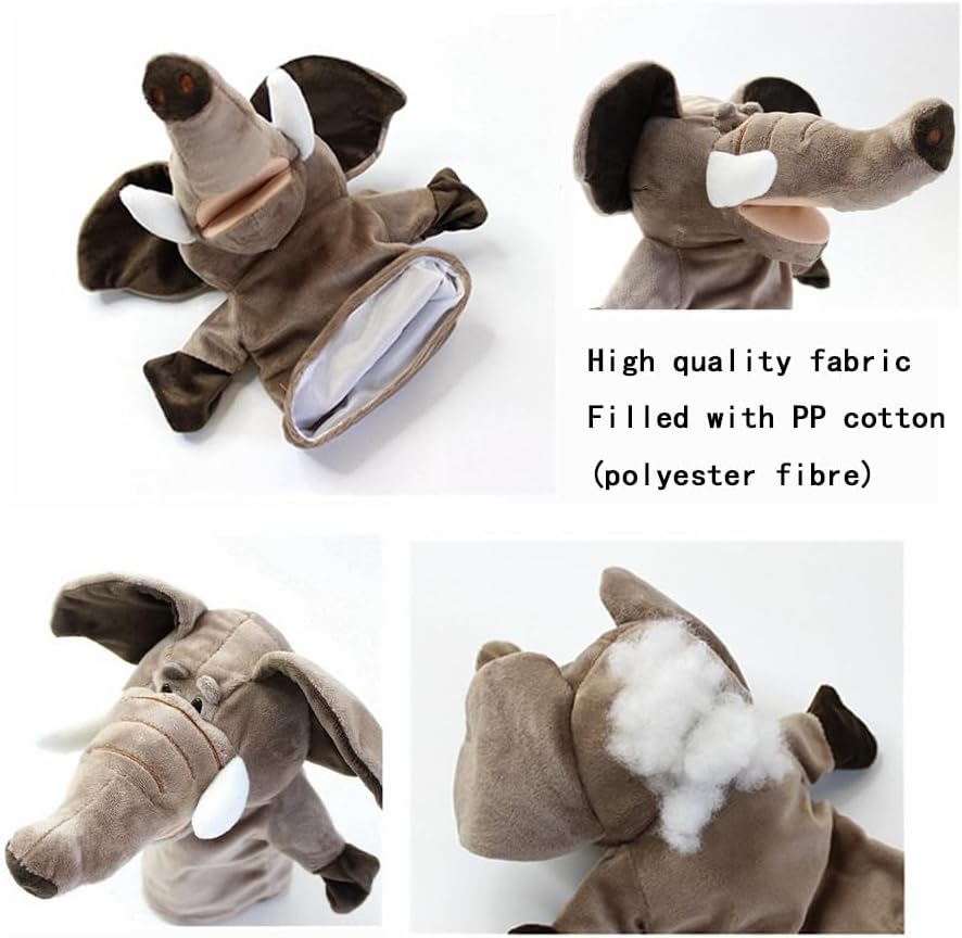 Elephant hand puppet – soft and colorful, perfect for interactive play, made with high-quality fabric for durability, great for storytelling, educational activities, and entertaining kids, ideal for children’s parties or puppet shows.