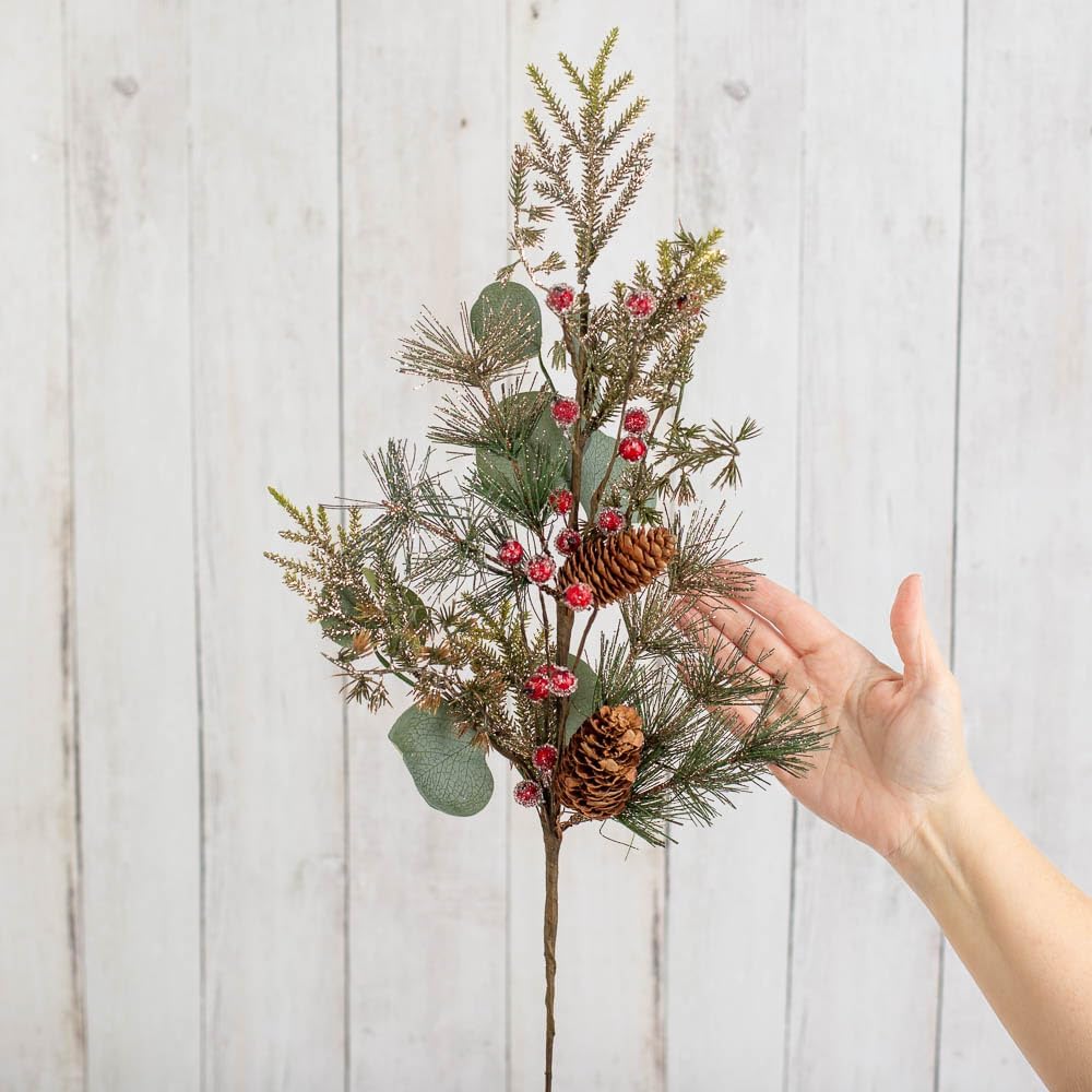 Whispy Sparkle Spray 60 cm Elegant Glitter Floral Accent for Home Decor, Weddings, Holiday Arrangements, Festive Centerpieces, Artificial Decorative Branch for Bouquets and Seasonal Displays