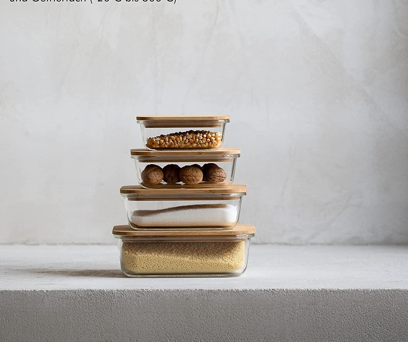 Bamboo Food Storage Container | Eco-Friendly & Durable | Airtight Lid for Freshness | Ideal for Kitchen & Pantry Organization