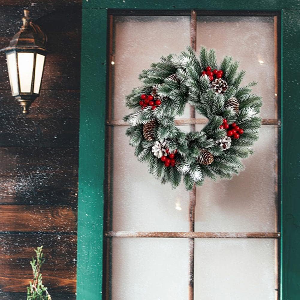 12'' Mixed Pine Candle Wreath - Festive Holiday Centerpiece with Lush Greenery for Christmas Decor - Perfect for Table Displays, Mantels, and Home Decorations