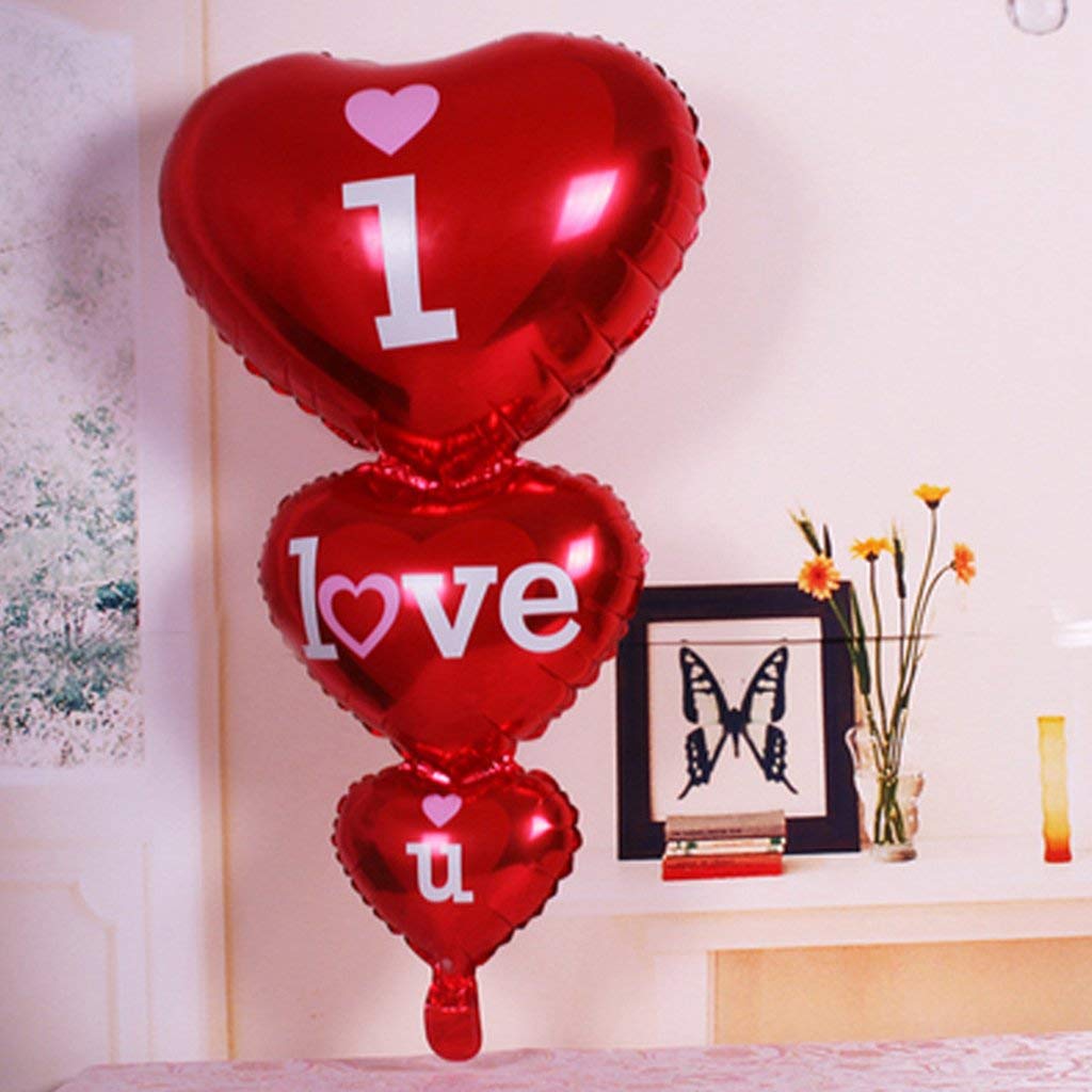 Xtra Large Red Heart Balloons – 36 Inch Jumbo Love Balloons for Valentine’s Day, Wedding, Anniversary, Engagement, and Romantic Party Decorations – Helium & Air Supported Foil Balloons