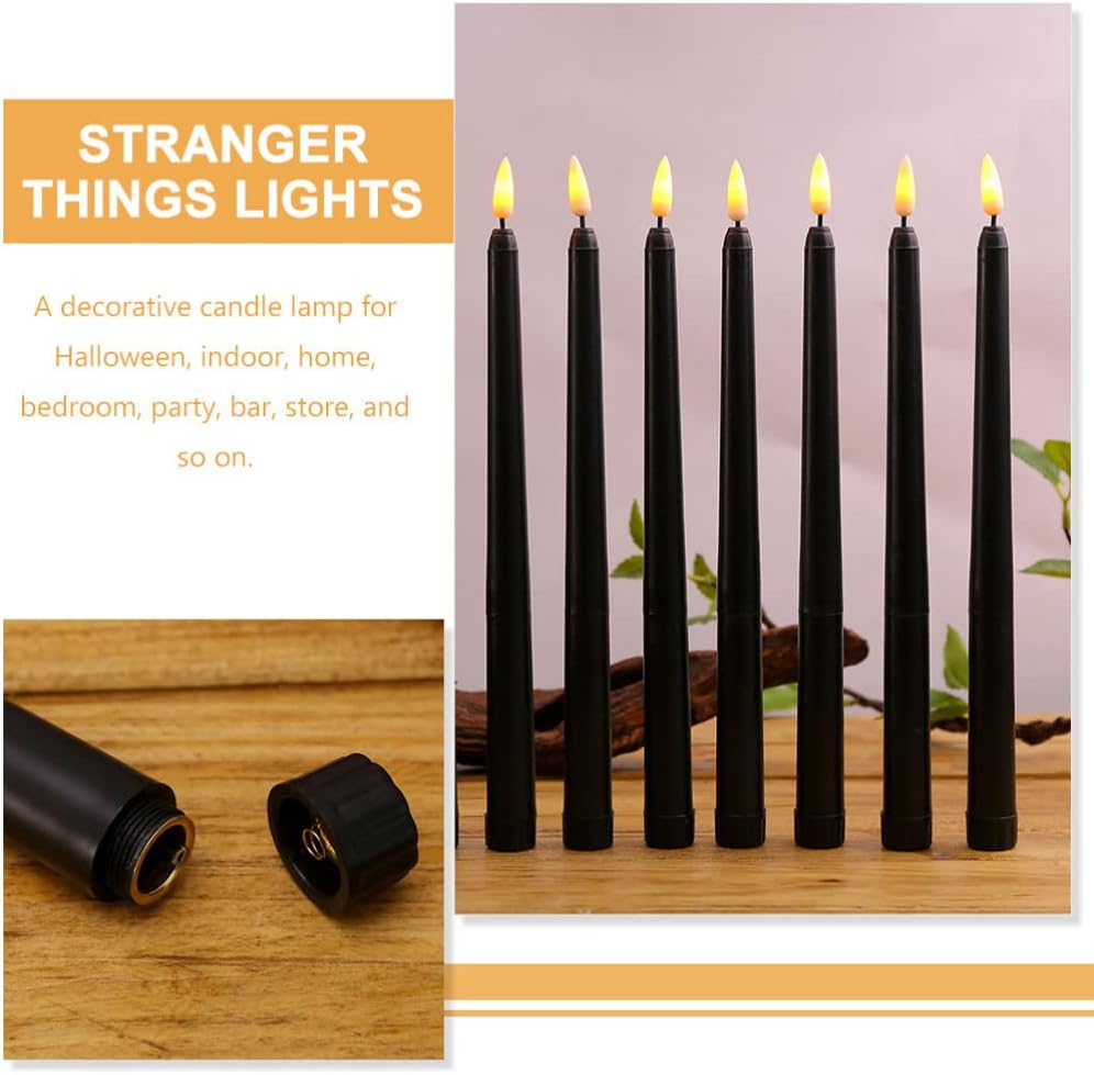Black Stick Candle 25 cm - Premium Natural Wax, Clean Burn, and Long-Lasting Fragrance - Elegant Minimalist Design for Modern Home Décor, Candlestick Holders, and Special Occasions