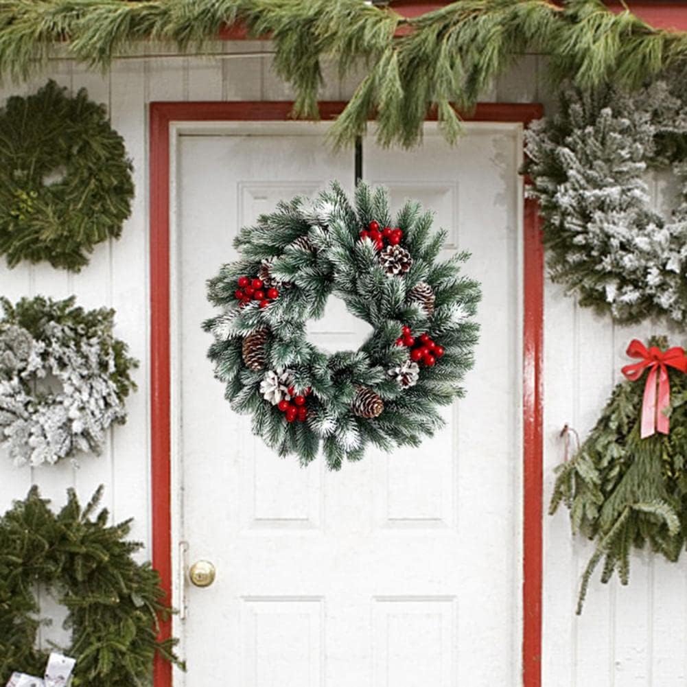 12'' Mixed Pine Candle Wreath - Festive Holiday Centerpiece with Lush Greenery for Christmas Decor - Perfect for Table Displays, Mantels, and Home Decorations