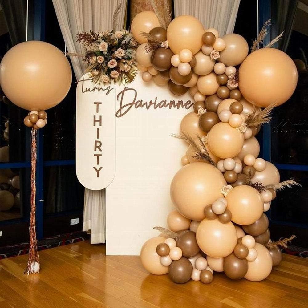 Coffee Latex Balloons for Birthday Party Decoration, 30 cm (12 Inches), Pack of 50, Thick & Durable, Helium or Air Fill, Matte Finish for Wedding, Baby Shower, and Event Décor