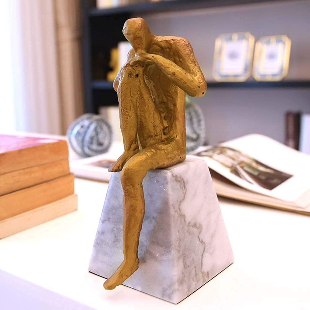 Creative Thinker Home Decoration Ornaments - Unique and Thought-Provoking Sculptures for Living Room Decor - Ideal for Adding Artistic Touches and Personality to Your Home Interior