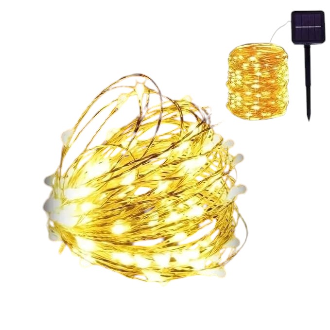 Solar String Lights, 8 cm LED Bulbs, Waterproof Outdoor Fairy Lights, Energy-Efficient Decorative Lighting for Gardens, Patios, Balconies, and Events, Auto On/Off with Solar Charging