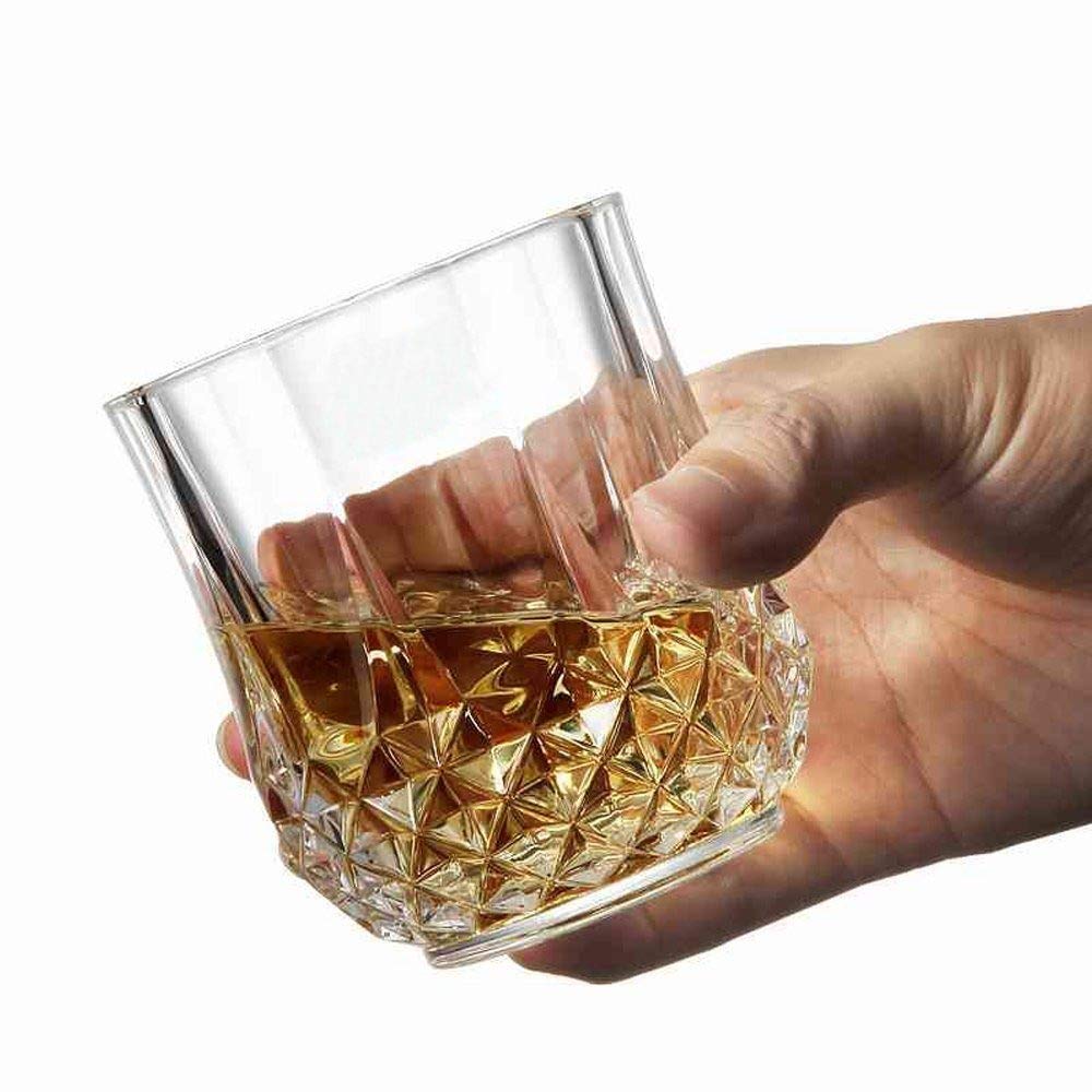 Diamond-Embossed Whiskey Glass – Premium Old Fashioned Whisky Tumbler for Bourbon, Scotch & Cocktails – Elegant Cut Glass Design for Home Bar, Parties & Gifting