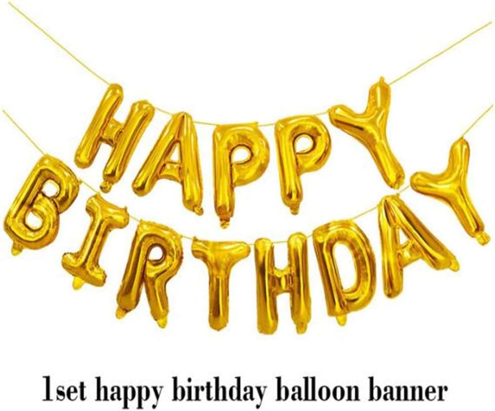 Happy Birthday Balloon – Large Gold Foil Balloon for Party Decorations – Elegant & Durable Helium-Compatible Balloon – Perfect for Birthday Celebrations & Events