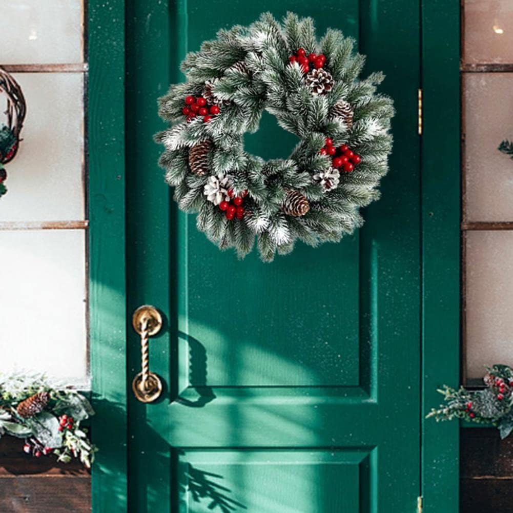 12'' Mixed Pine Candle Wreath - Festive Holiday Centerpiece with Lush Greenery for Christmas Decor - Perfect for Table Displays, Mantels, and Home Decorations