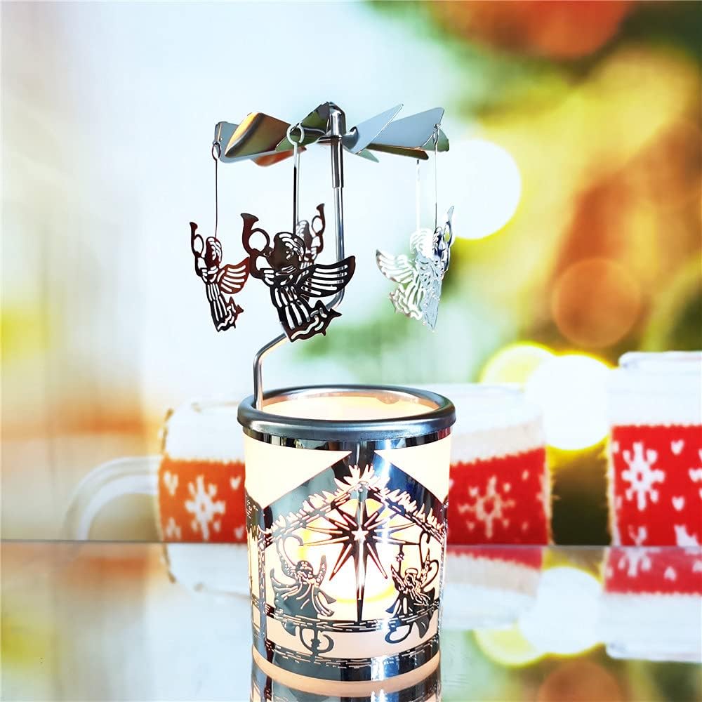 Halloween Iron Spider Round Glass Candle Holder – Gothic Tealight Lantern – Haunted House Table Décor – Spooky Metal Spider Web Candle Stand – Horror-Themed Halloween Decoration