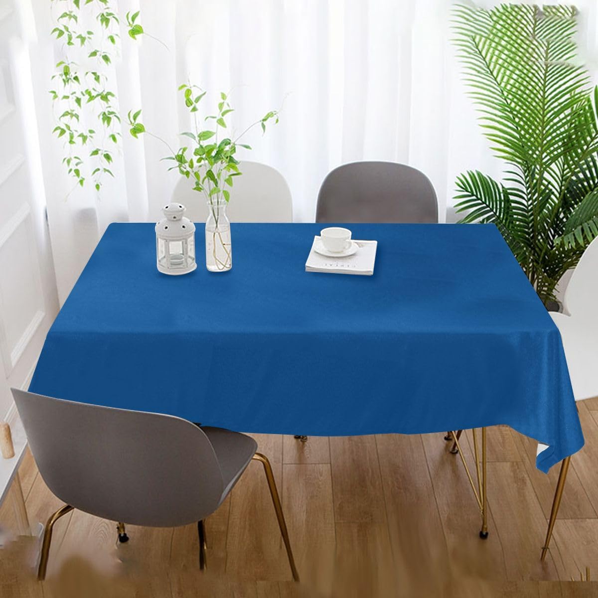 100% Cotton Pastoral Table Runner – 50x300cm, Sky Blue, Soft & Durable, Farmhouse Dining Table Decor, Rustic Boho Style, Machine Washable, Perfect for Home, Weddings, Parties & Holiday Decorations
