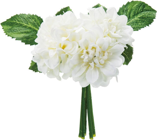 Bouquet White Flower 30 cm - Elegant Artificial White Flower Bouquet - Perfect for Floral Arrangements, Centerpieces, Wreaths, and Home Décor - Long-Lasting and Low Maintenance