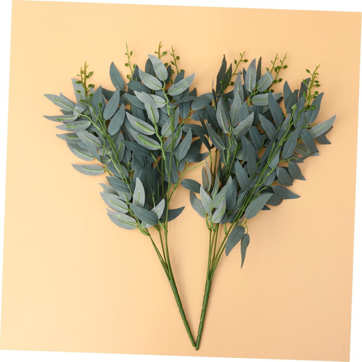 Leaf Spray Grey/Green 82 cm - Realistic Artificial Leaf Stem with Grey and Green Tones - Perfect for Floral Arrangements, Wreaths, Bouquets, and Home Décor - Long-Lasting and Low Maintenance