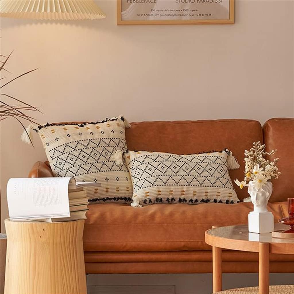 European Style Cotton Thickened Cushion with Tassels – Soft & Decorative Seat Pad for Sofa, Chair, and Home Décor – Boho Chic Throw Pillow for Living Room, Bedroom, and Office