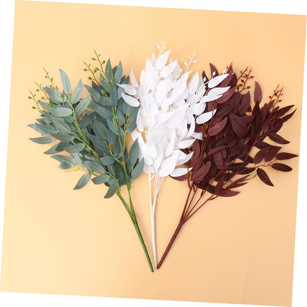 Leaf Spray Grey/Green 82 cm - Realistic Artificial Leaf Stem with Grey and Green Tones - Perfect for Floral Arrangements, Wreaths, Bouquets, and Home Décor - Long-Lasting and Low Maintenance