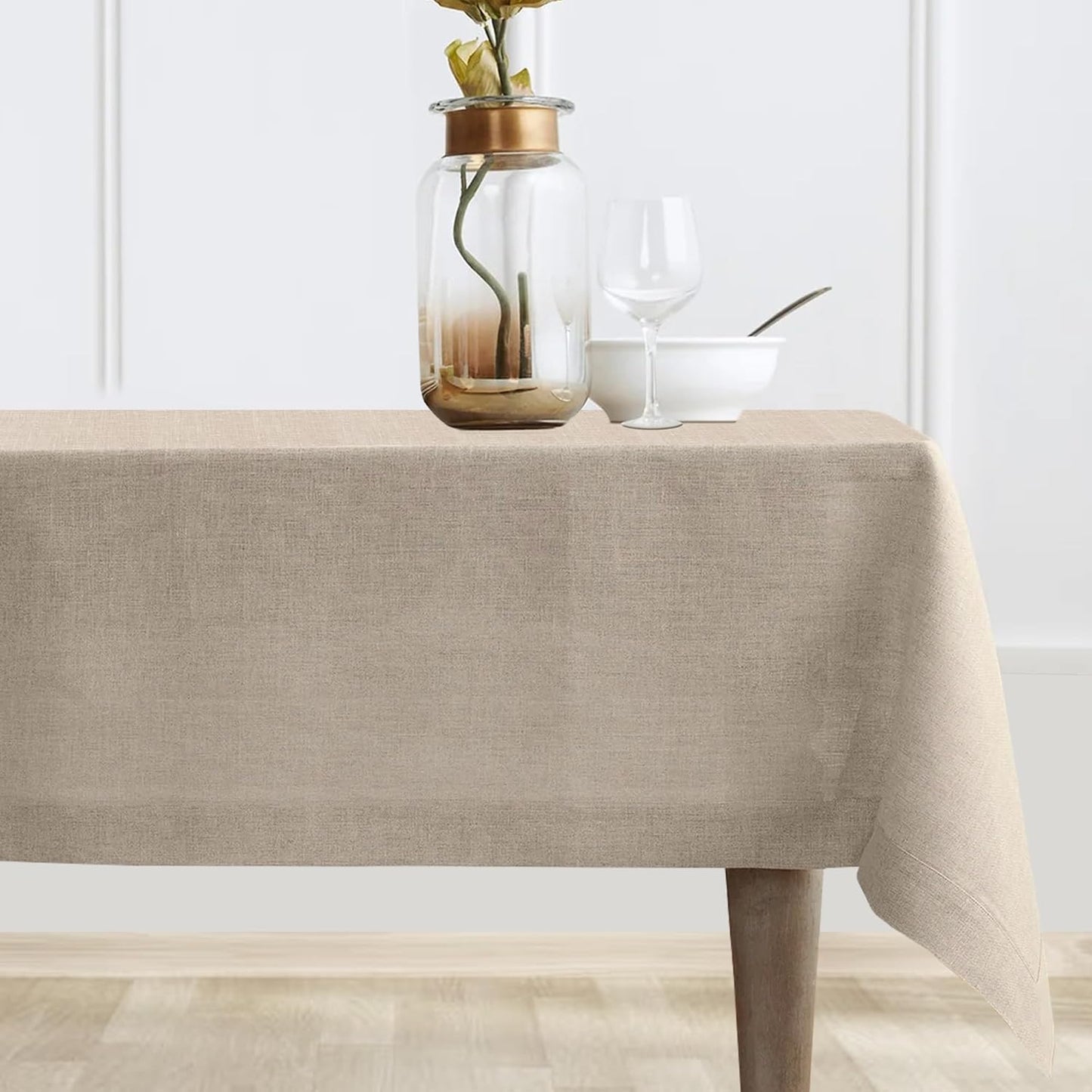 100% Cotton Pastoral Tablecloth – 130x250cm, Soft & Durable, Farmhouse Dining Table Cover, Rustic Boho Style, Machine Washable, Perfect for Home, Weddings, Parties & Holiday Decorations