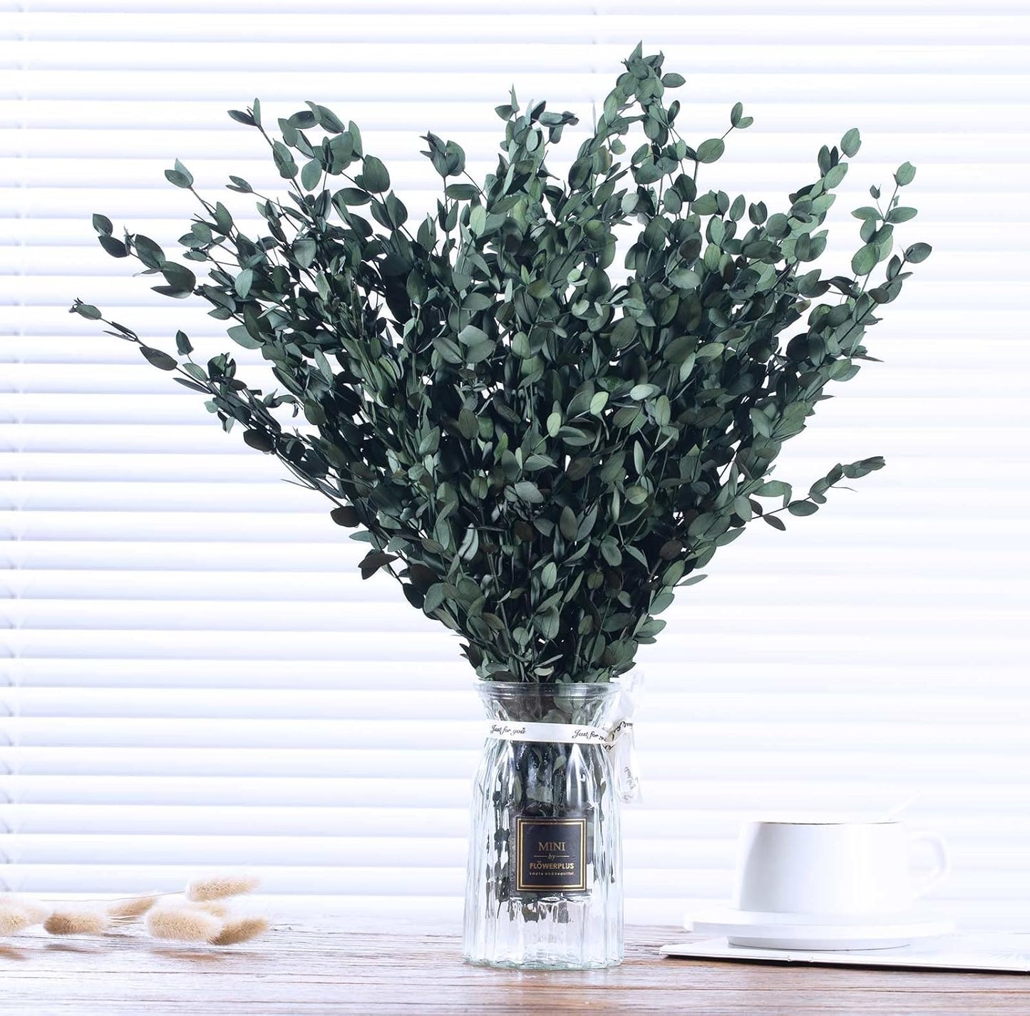 Dried eucalyptus stem (green) – natural and long-lasting decorative foliage, perfect for floral arrangements, home décor, and event styling, adds a fresh and elegant touch to vases, bouquets, and centerpieces.