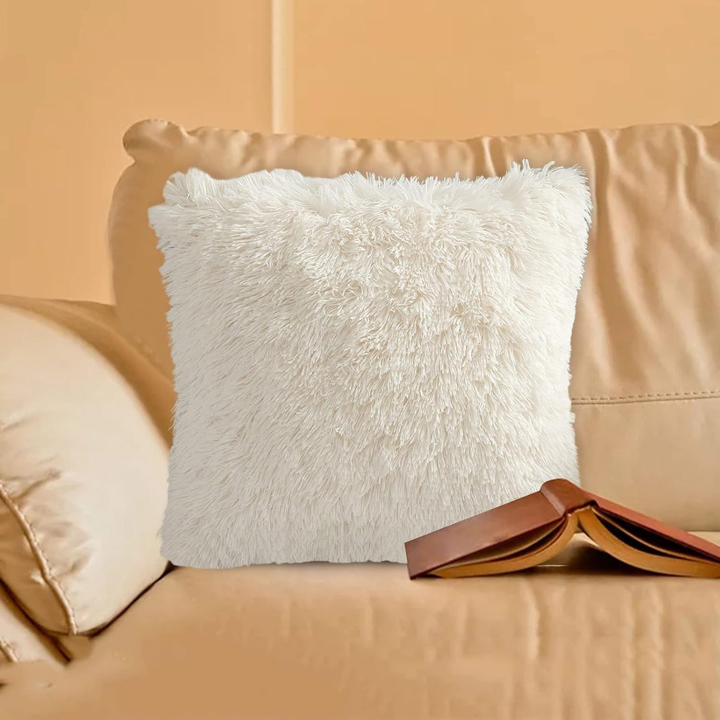 Real wool cushion 40×40cm – one-sided genuine wool with soft insert, warm, breathable, and ultra-comfortable, perfect for sofas, chairs, and home décor, adding a cozy and elegant touch to any space.