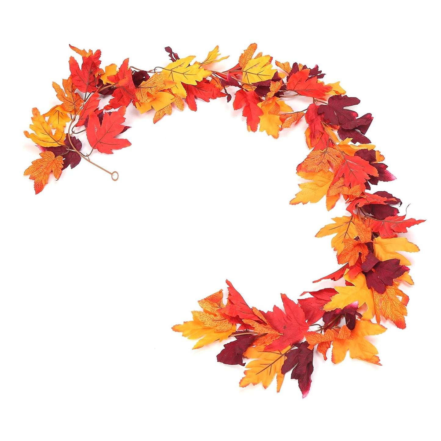 Maple Leaf Shimmering Garland 180 cm - Festive Artificial Garland with Glittering Maple Leaves - Perfect for Autumn Décor, Mantels, Tables, and Seasonal Displays