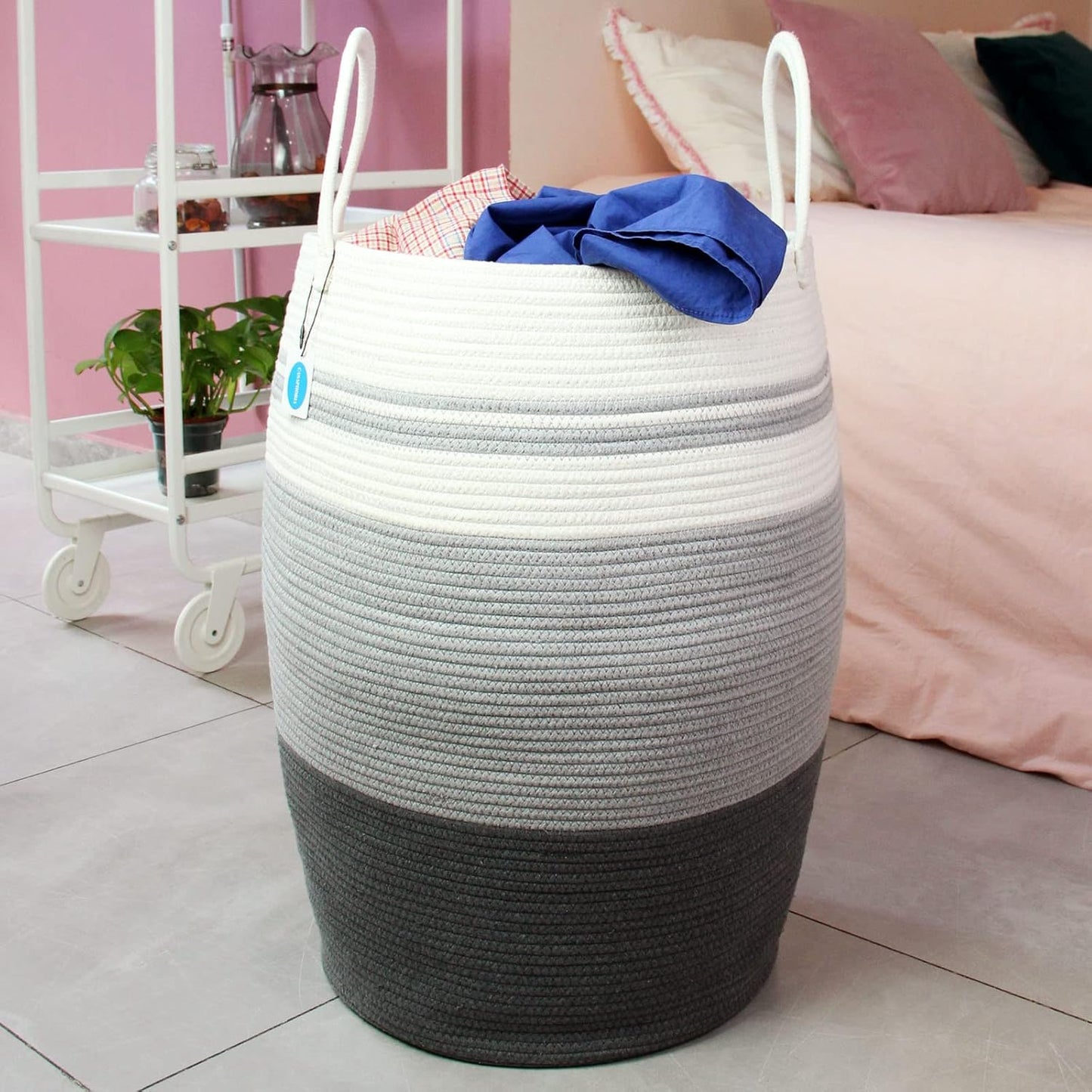 Bamboo Laundry Basket with 3-Layer Shelf - Multi-Section Dirty Clothes Organizer with Stylish Bamboo Frame - Space-Saving Storage Solution for Laundry, Towels, and Home Organization