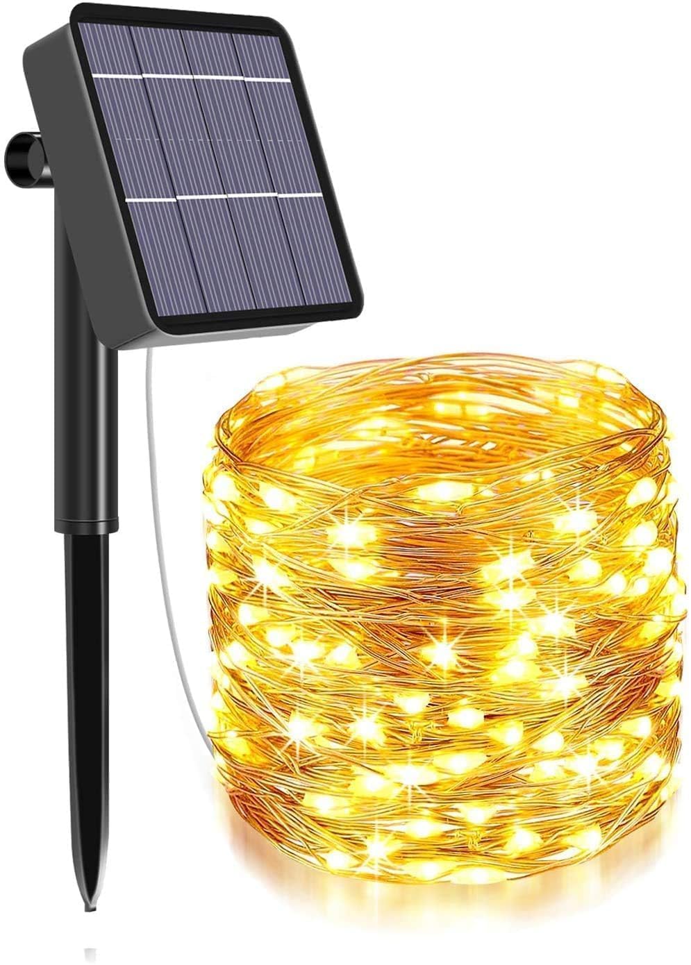 Solar String Lights, 8 cm LED Bulbs, Waterproof Outdoor Fairy Lights, Energy-Efficient Decorative Lighting for Gardens, Patios, Balconies, and Events, Auto On/Off with Solar Charging