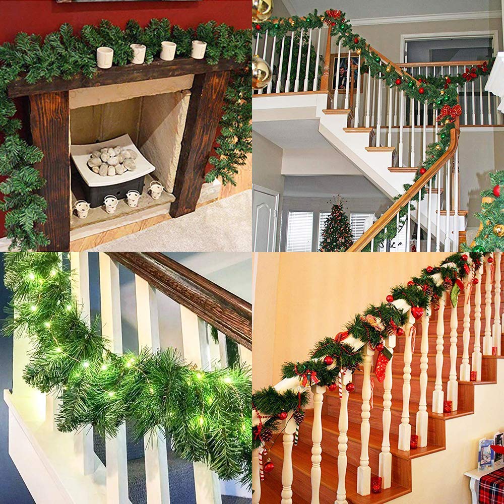 Artificial Greenery Christmas Garland – Lush Holiday Decoration for Mantel, Staircase, and Doorway – Realistic Pine Garland for Indoor & Outdoor Festive Décor
