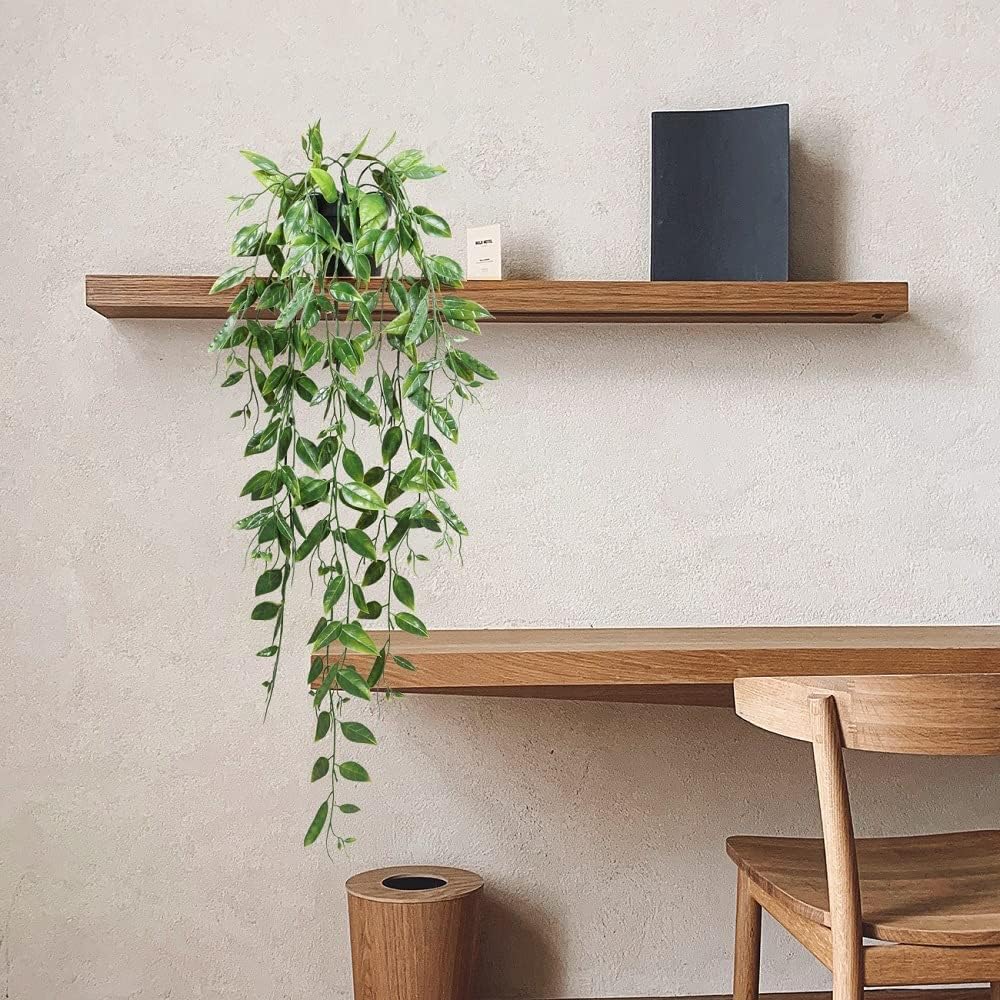 Artificial Pea Pods Hanging Potted Plant - Realistic Faux Plant with Lush Green Pea Pods and Leaves in Decorative Pot - Perfect for Home Decor, Offices, and Indoor Spaces - Low Maintenance and Easy to Hang