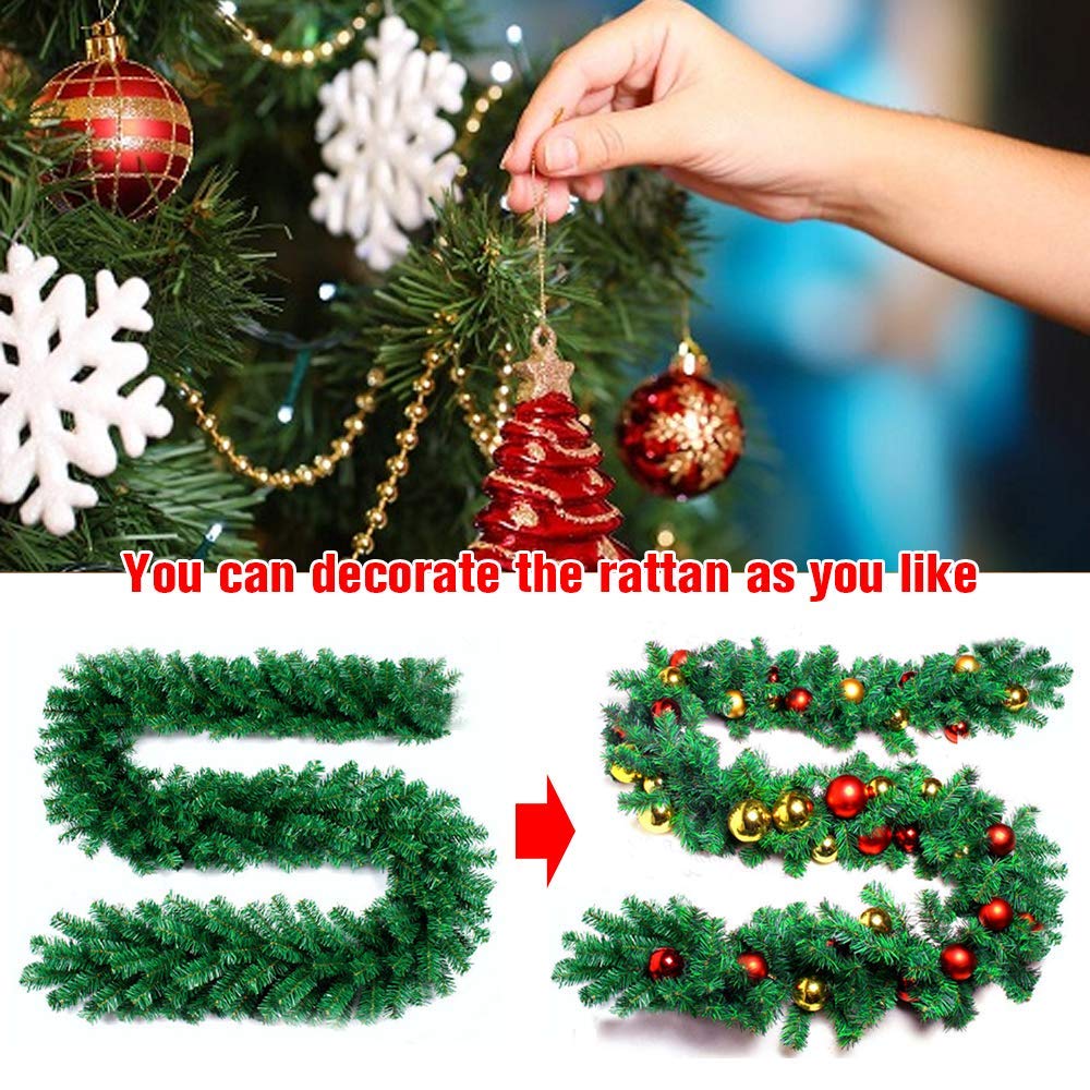 Artificial Greenery Christmas Garland – Lush Holiday Decoration for Mantel, Staircase, and Doorway – Realistic Pine Garland for Indoor & Outdoor Festive Décor