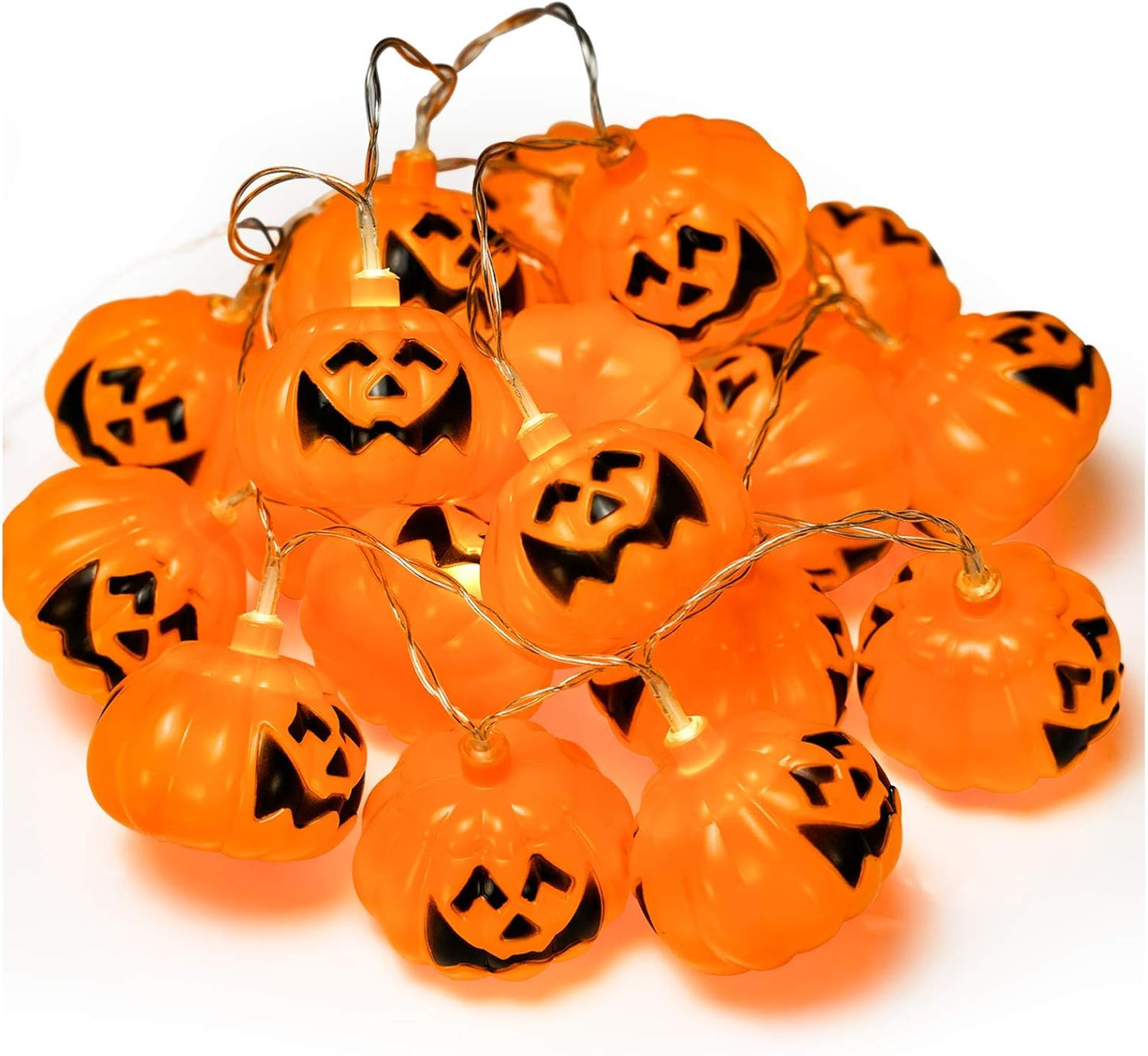 Halloween Pumpkin String Lights – Battery-Powered LED Decorative Lights – 3M Spooky Fairy Lights – Indoor & Outdoor Halloween Décor – Festive Pumpkin Lanterns for Party & Home