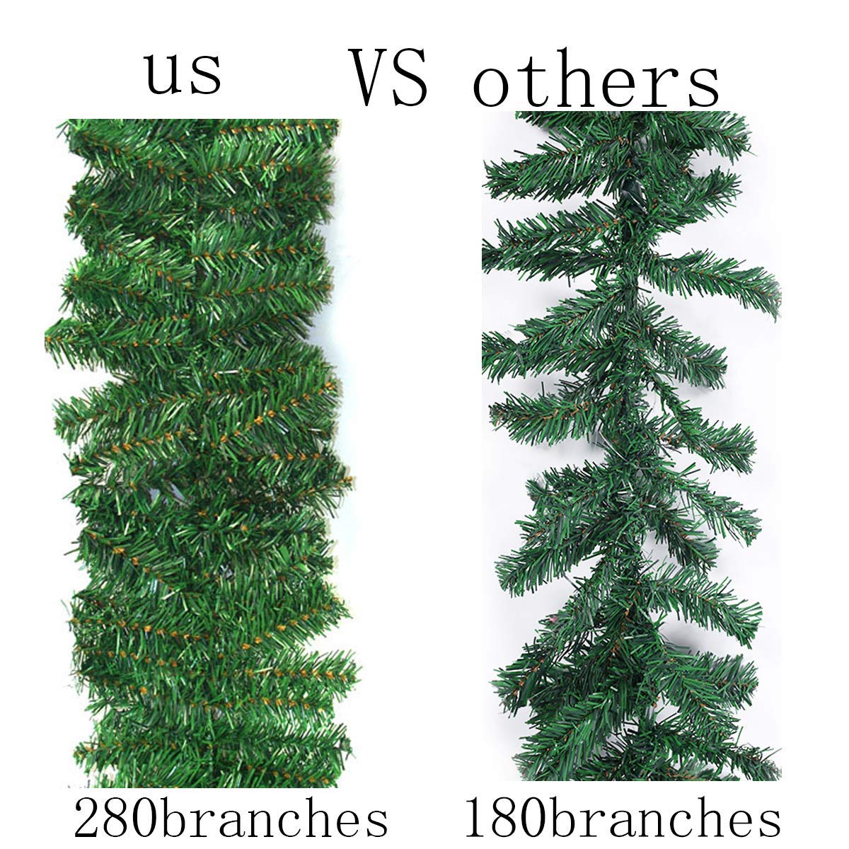 Artificial Greenery Christmas Garland – Lush Holiday Decoration for Mantel, Staircase, and Doorway – Realistic Pine Garland for Indoor & Outdoor Festive Décor