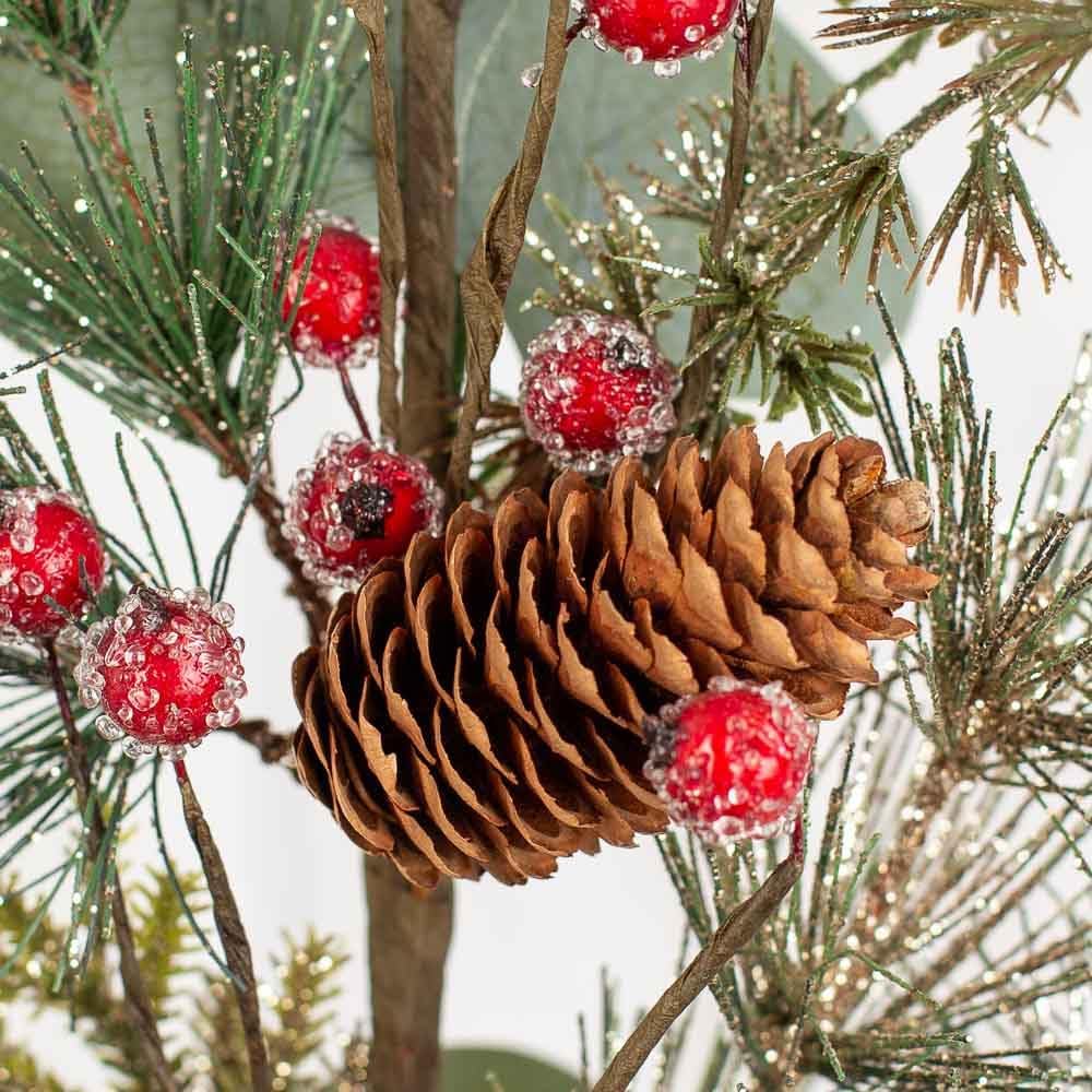 Whispy Sparkle Spray 60 cm Elegant Glitter Floral Accent for Home Decor, Weddings, Holiday Arrangements, Festive Centerpieces, Artificial Decorative Branch for Bouquets and Seasonal Displays