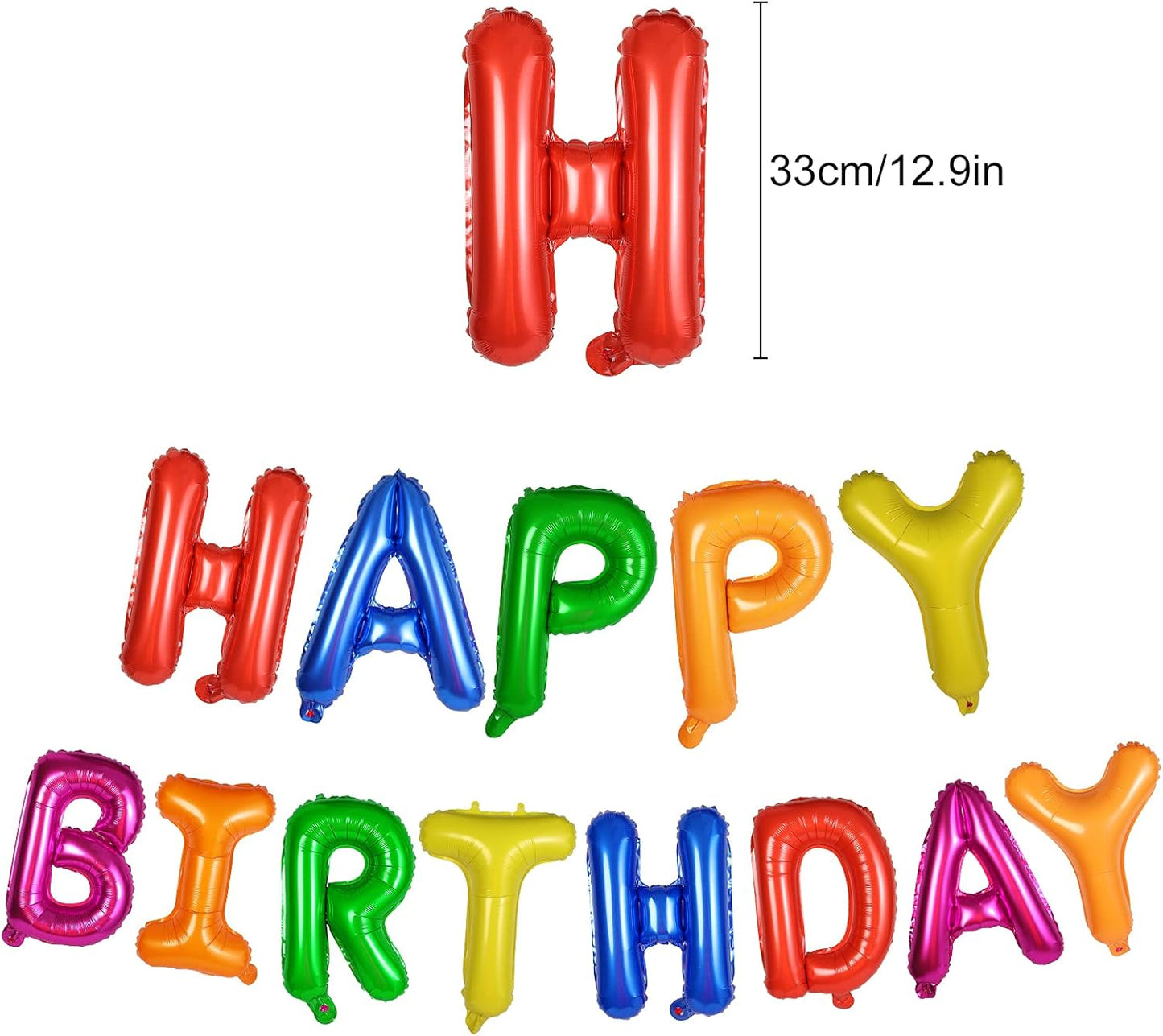 Happy Birthday Balloon – Large Colorful Foil Balloon for Party Decorations – Vibrant & Durable Helium-Compatible Balloon – Perfect for Birthday Celebrations & Events