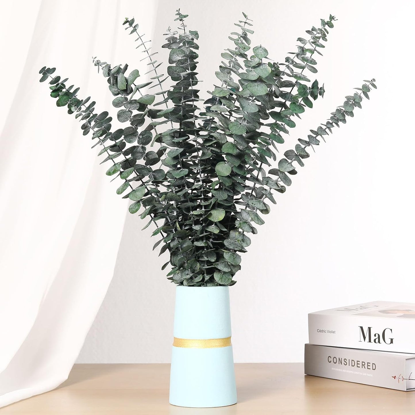 Dried eucalyptus bouquet (blue) – elegant and long-lasting decorative foliage, perfect for floral arrangements, home décor, and event styling, adds a unique and calming touch to vases, bouquets, and centerpieces.