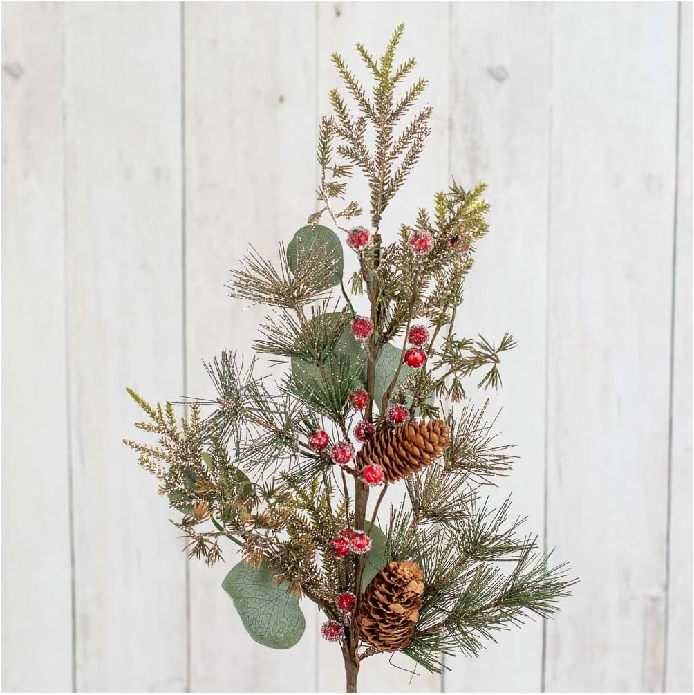 Whispy Sparkle Spray 60 cm Elegant Glitter Floral Accent for Home Decor, Weddings, Holiday Arrangements, Festive Centerpieces, Artificial Decorative Branch for Bouquets and Seasonal Displays