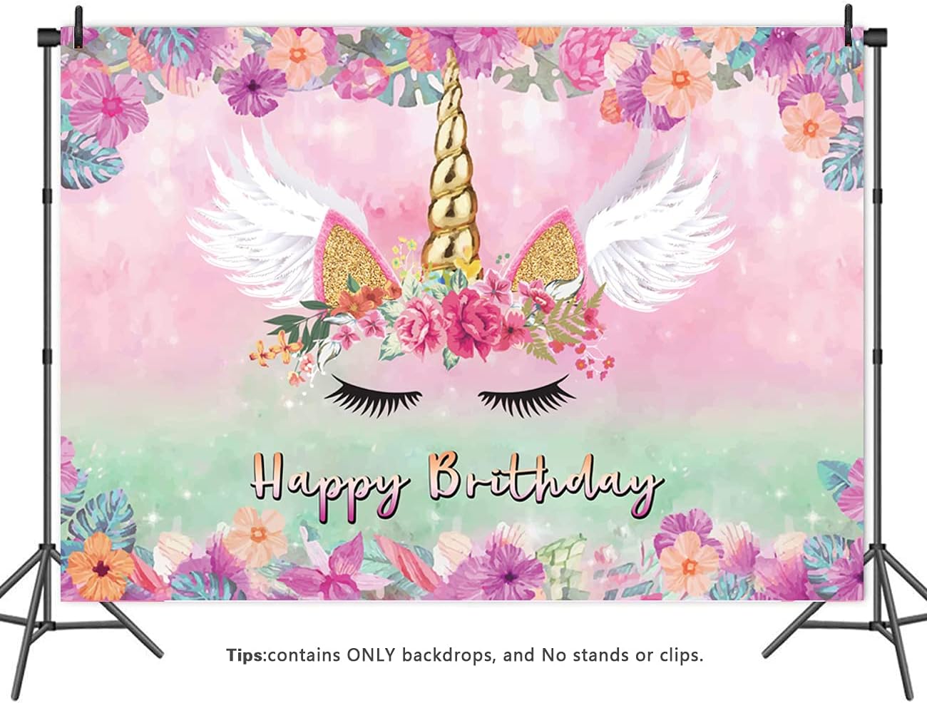 5×3ft Unicorn Vinyl Backdrop - Colorful and Magical Photography Background for Birthday Parties, Baby Showers, and Events - Durable, Lightweight, and Easy to Set Up for Photo Booths and Decorations