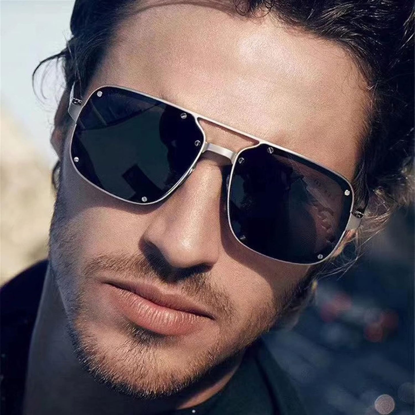 Men’s Sunglasses – Stylish UV400 Protection Polarized Lenses – Lightweight & Durable Frame – Classic Design for Driving, Sports & Casual Wear – Comfortable & Versatile Eyewear