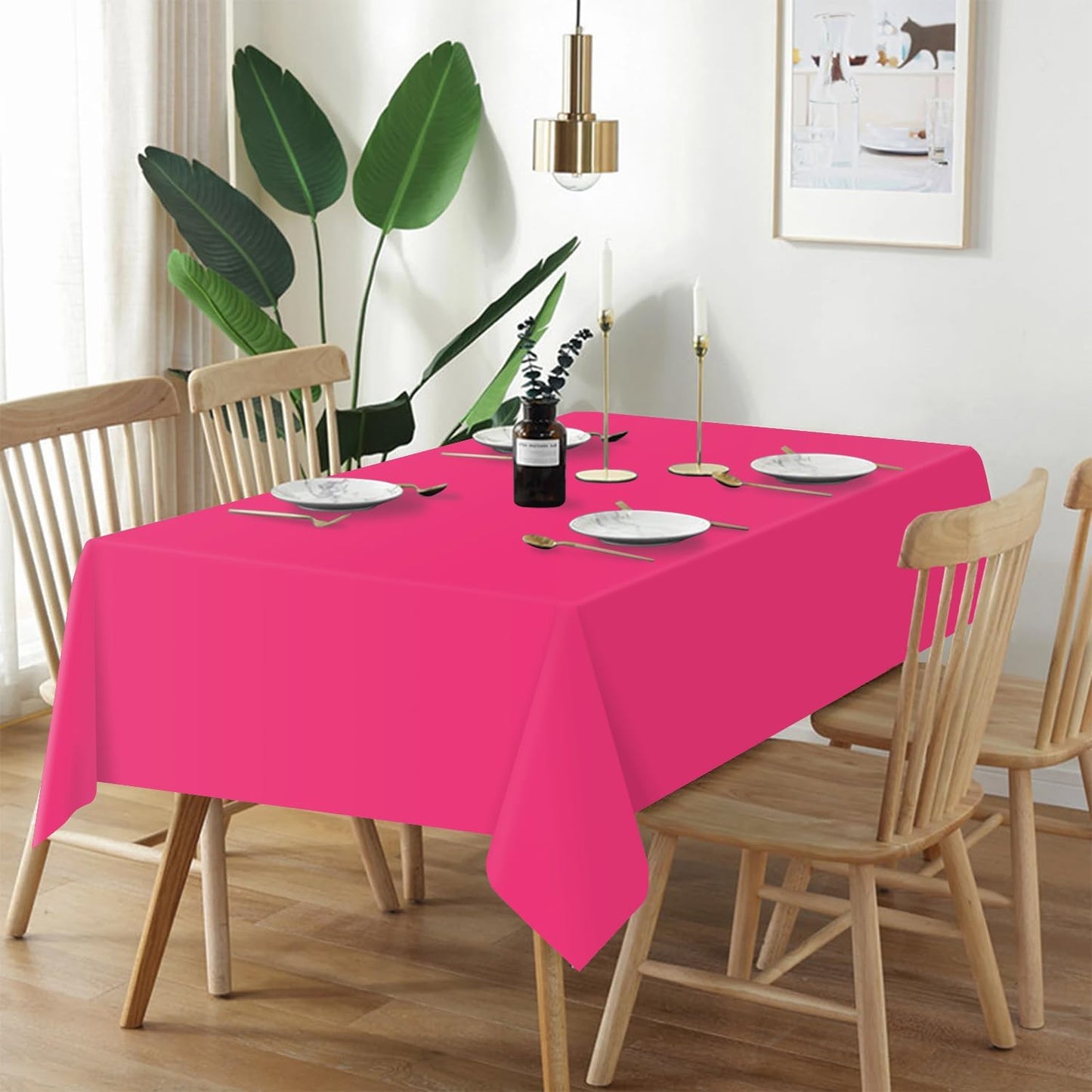 100% Cotton Pastoral Table Runner – 50x300cm, Pink, Soft & Durable, Farmhouse Dining Table Decor, Rustic Boho Style, Machine Washable, Perfect for Home, Weddings, Parties & Holiday Decorations