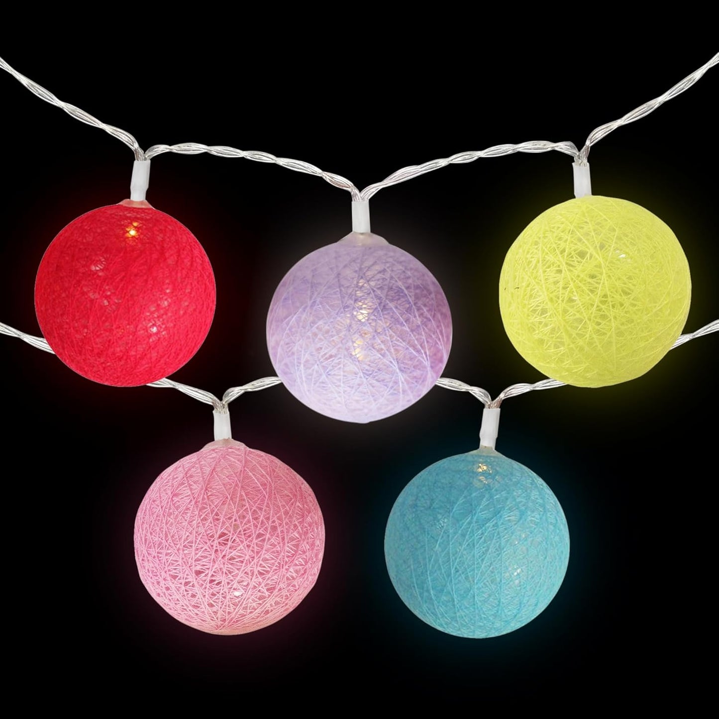 10 LED Candy Ball String Lights - Colorful and Festive Decorative Lights for Parties, Holidays, and Home Decor - Battery-Powered, Energy-Efficient, and Perfect for Indoor and Outdoor Use