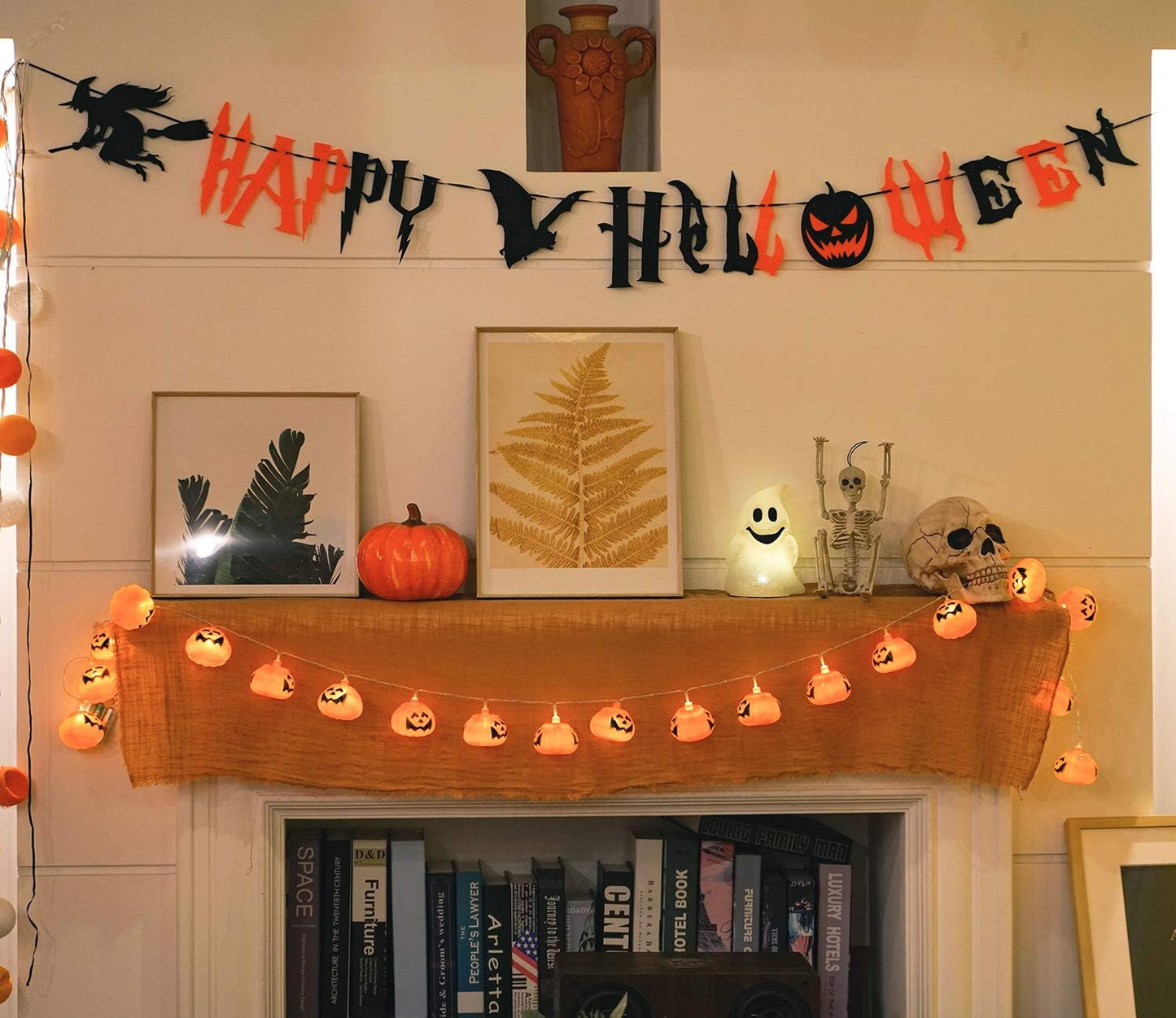 Halloween Pumpkin String Lights – Battery-Powered LED Decorative Lights – 3M Spooky Fairy Lights – Indoor & Outdoor Halloween Décor – Festive Pumpkin Lanterns for Party & Home