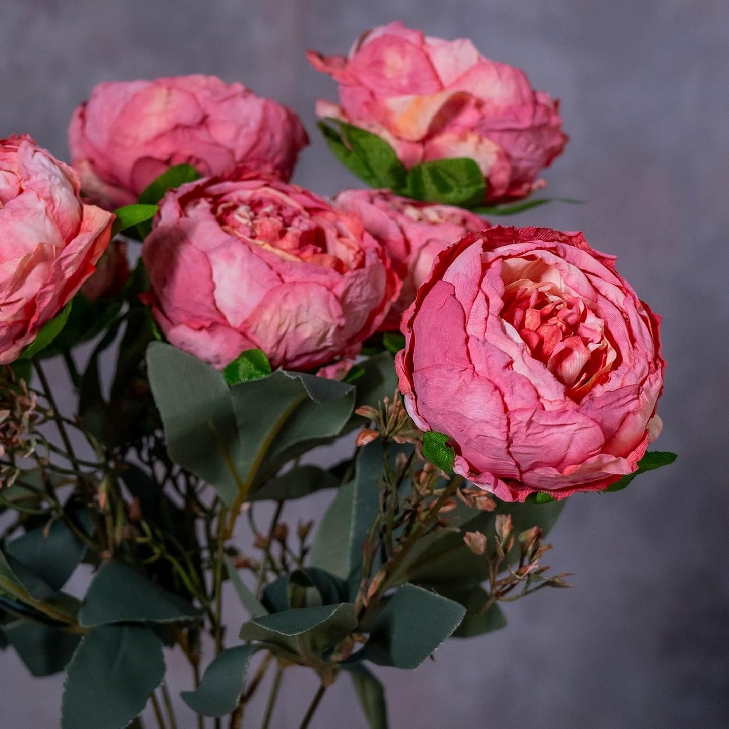Peony Dusty Rose 64 cm - Realistic Artificial Peony Stem with Soft Dusty Rose Blooms - Perfect for Floral Arrangements, Bouquets, Wreaths, and Home Décor - Long-Lasting and Low Maintenance