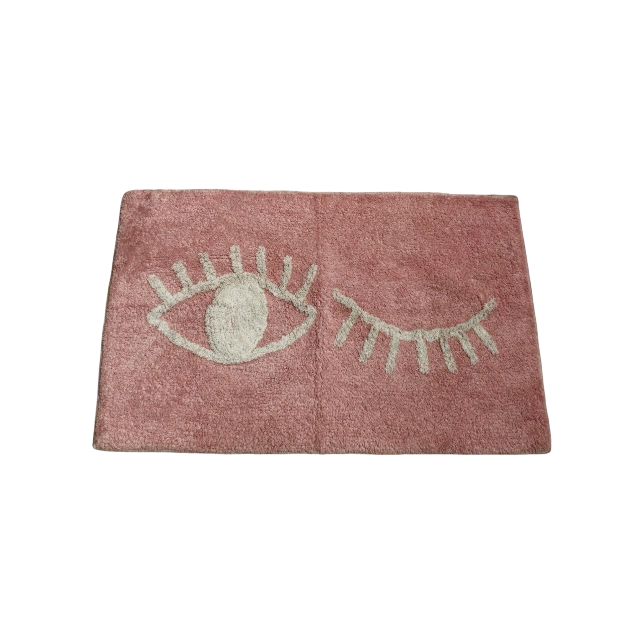 Pink EYES Bathmat 50x80cm - 100% Cotton, Soft & Absorbent, Anti-Slip Design - Ideal for Bathroom & Bedroom, Quick-Dry & Machine Washable