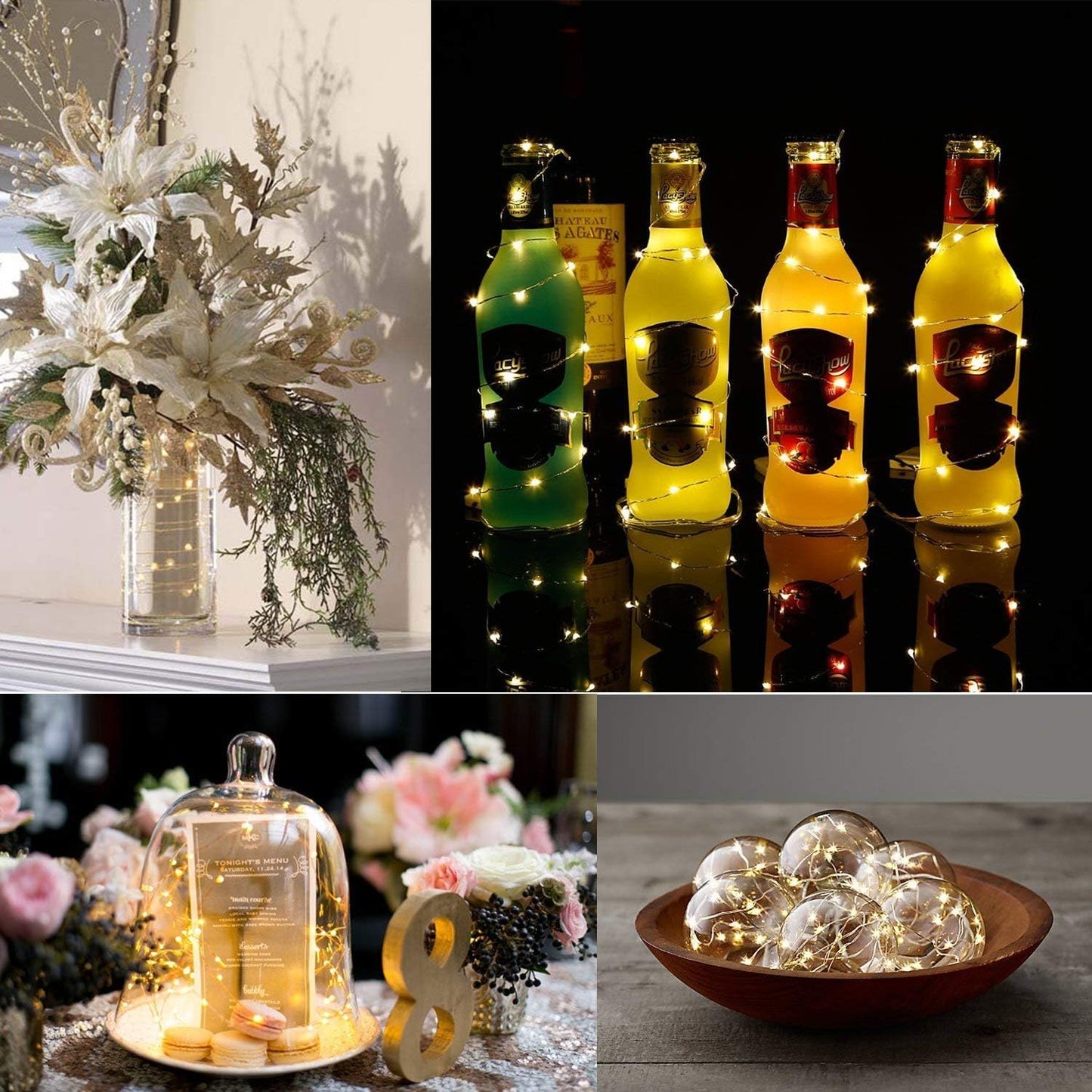 100 LED Battery-Operated String Lights - Bright White Decorative Lights for Parties, Holidays, and Home Decor - Energy-Efficient, Flexible, and Perfect for Indoor and Outdoor Use